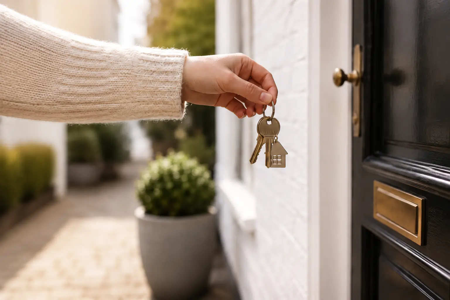 Overhandiging van huissleutels bij een woning